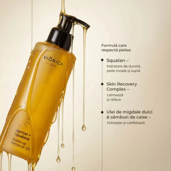 Viorica Гидрофильное масло Perfect Glow для снятия макияжа Абрикос + Сквалан 190 мл - image 3