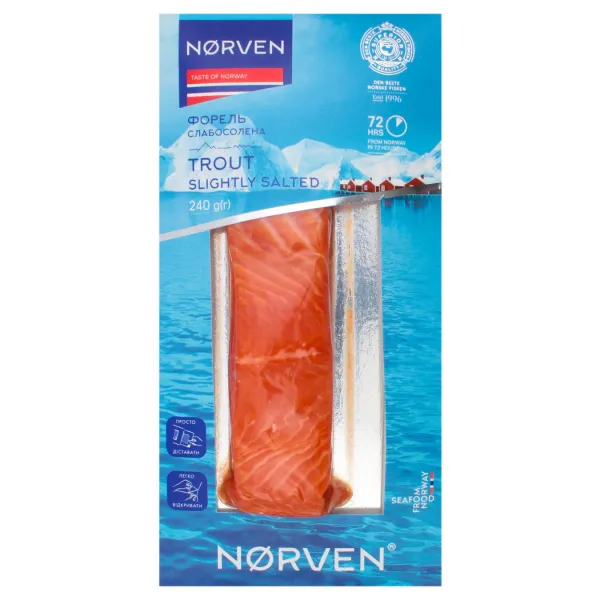 Форель Norven филе кусок с/с в/у, 240г - image 1