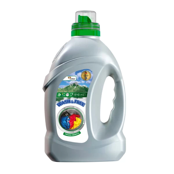 Wash&Free Универсальный гель для стирки Горная свежесть 2 кг  - image 1