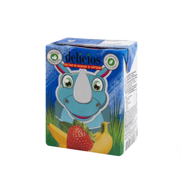 Delicios Nectar de Banane si Capsuni 0,2L - image 1