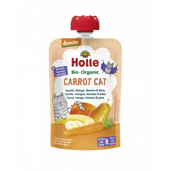 Holle Bio Organic Piure Carrot Cat de morcovi, mango, banane, pere (6 luni+) 100g - image 1