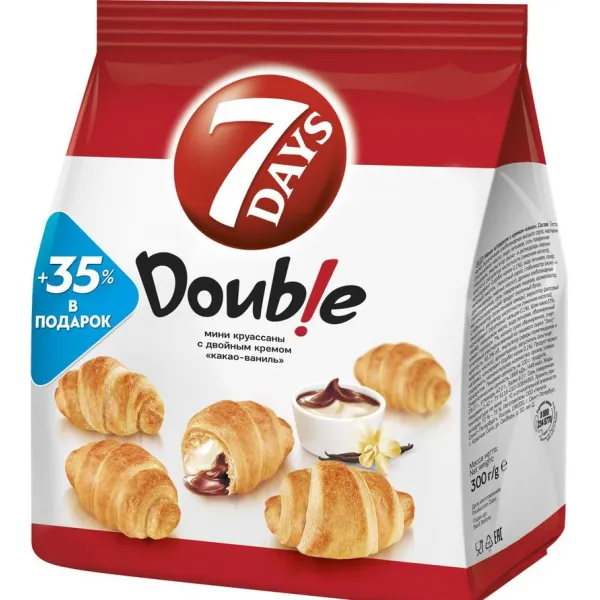 Круассаны Мини какао-ваниль 7DAYS 300 гр - image 1