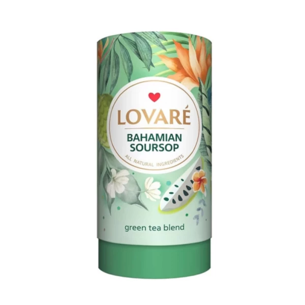 Lovare Ceai 80g verde chinezesc Bahamian Soursop, soursop (graviola) si petale de flori de galbenel - image 1