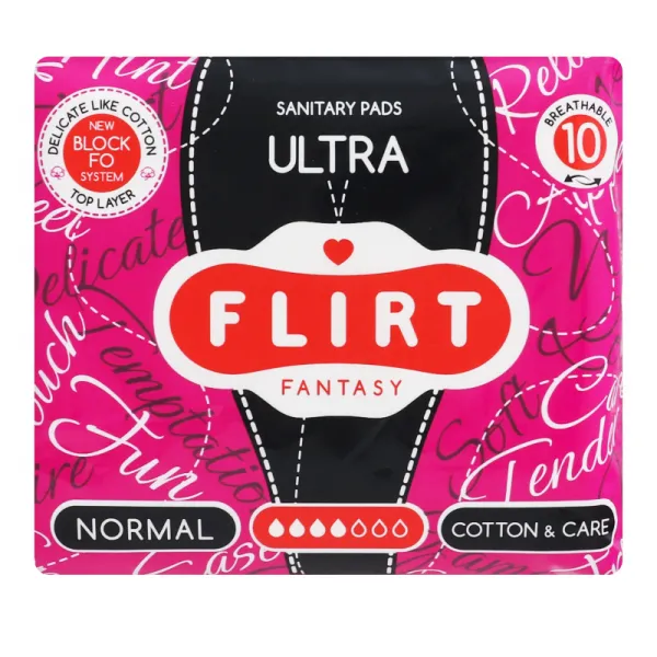FLIRT absorbante Cotton & Care 3 cap 10 buc - image 1