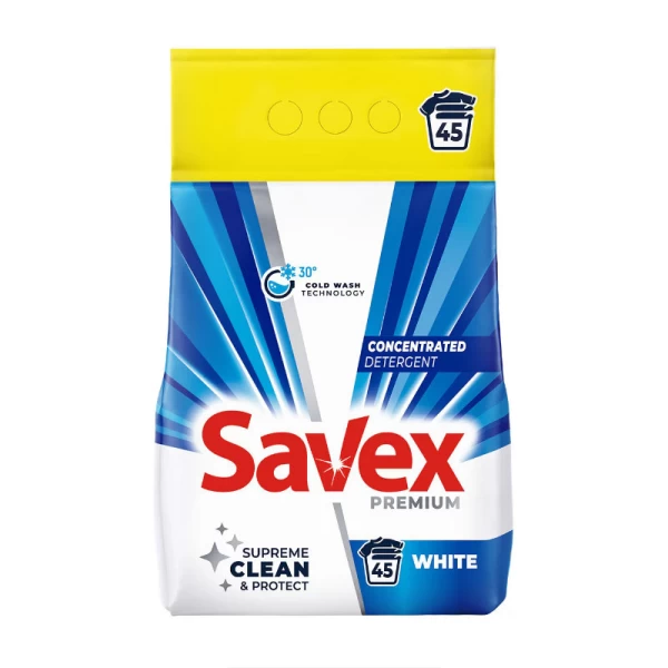 Savex Detergent automat 3.6 kg Premium White, 45 spalari - image 1