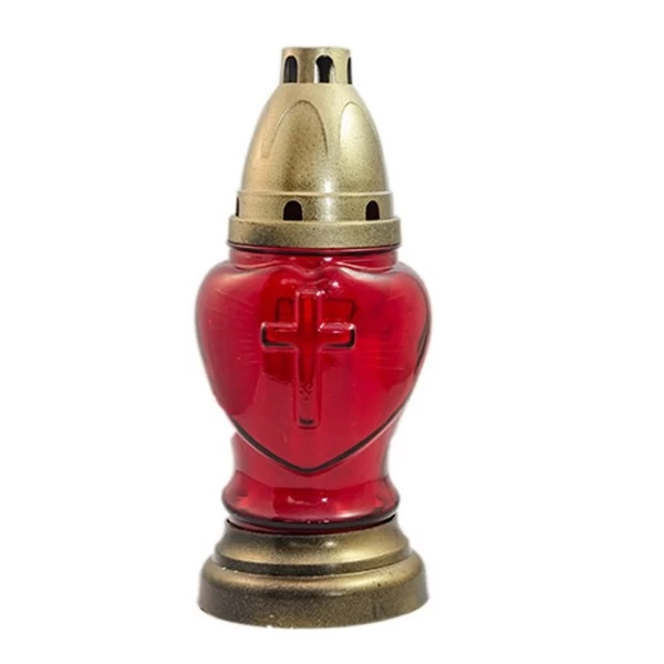 Candele din sticla rosie cu rezerva S11 ~26 ore 5x13+1x8 - image 1