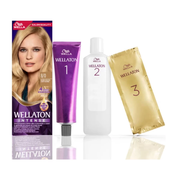 Стойкая краска для волос Wellaton Светлый блонд 8/0, 110 мл - image 2