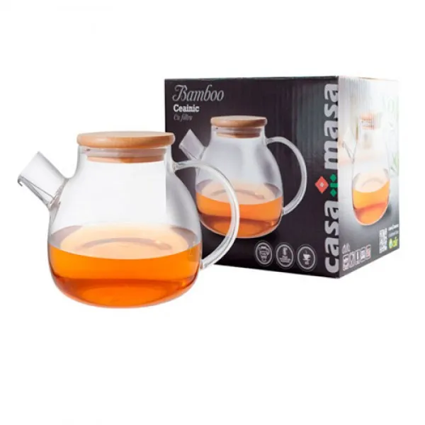 Ceainic BAMBOO cu filtru spiral 800 ml - image 1