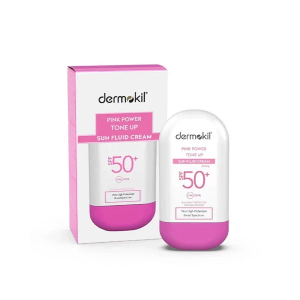 Dermokil Crema fluida solara roz power tonifianta SPF 50+ 60 g - image 1