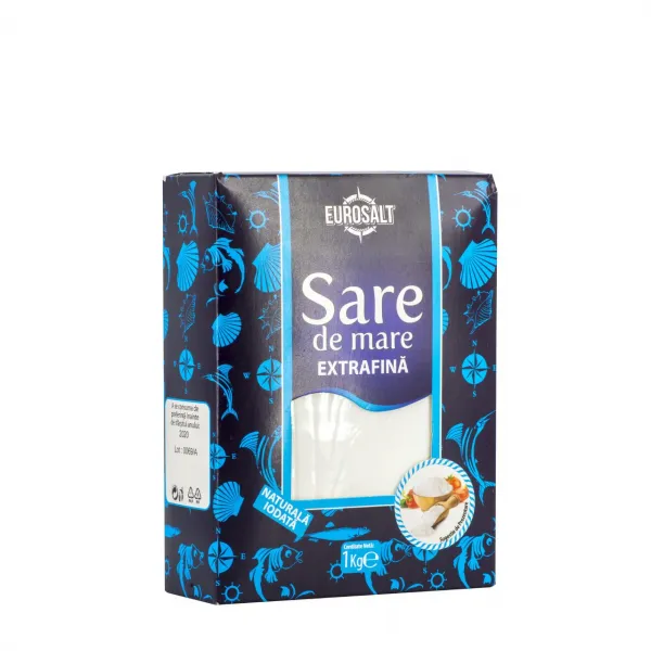 Eurosalt Sare de mare 1kg extrafina iodata cutie - image 1