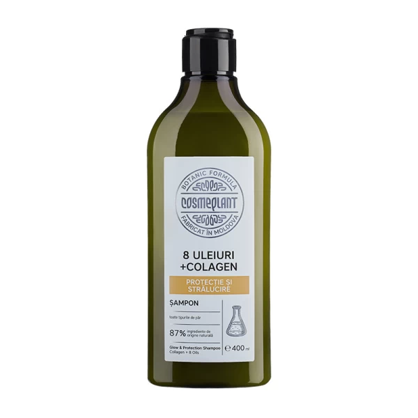 Cosmeplant Sampon Protectie si Stralucire, Colagen + 8 Uleiuri 400 ml - image 1