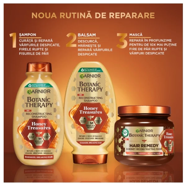 Garnier Botanic Sampon 250ml Honey & Beeswax - image 3