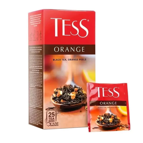 *Tess Ceai negru Orange u coaja de portocala, plicuri 25 buc - image 3