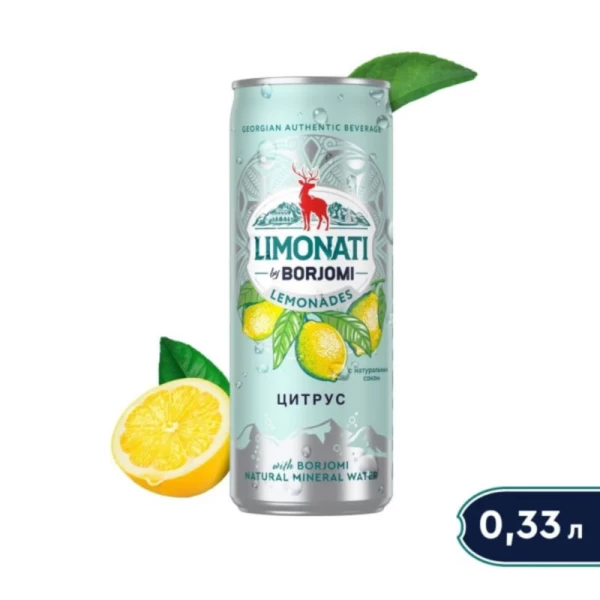 Лимонад Limonati by Borjomi грузинский Цитрус 330 мл - image 3