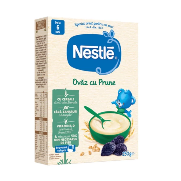Каша овсяная безмолочная Nestle с черносливом (6+ мес.), 250 г - image 2