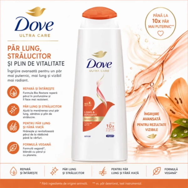 Dove Sampon Long & Radiant 400 ml - image 2