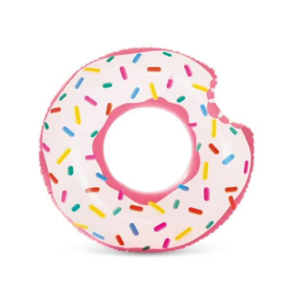 Надувной круг для плавания Donut Rainbow, 107 см, до 80 кг, от 9 лет, Intex (56265) - image 1