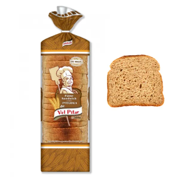 Хлеб цельнозерновой Vel Pitar для сэндвичей 500 гр. - image 2