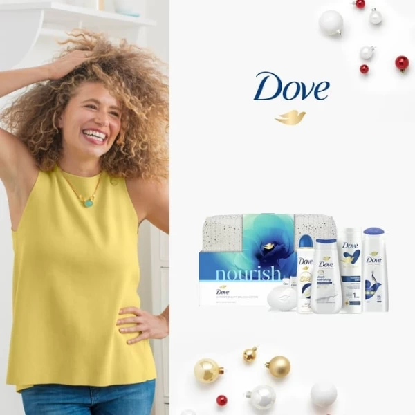 Подарочный набор 2025 Dove Advanced Care: глубоко питательный гель для душа, 225 мл + молочко для те - image 3