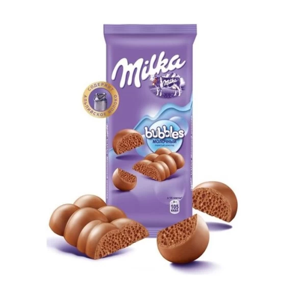 Milka Ciocolata Bubbles cu lapte aerată 80g - image 2