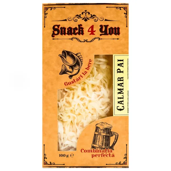 Snack 4 You Кальмар Пай соленый вяленый 100г - image 1