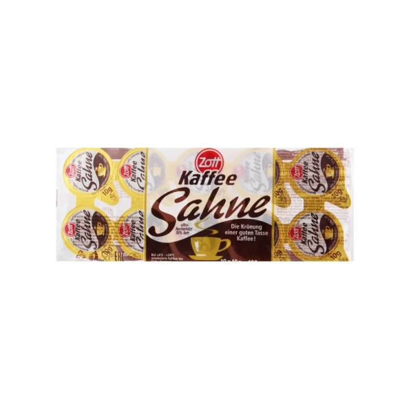 Сливки Coffee Zott 10%. Порционные к кофе 7,5грам Зав. уп. 10шт/уп - image 1