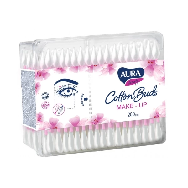 Aura Betisoare de vata Make-Up 200 buc - image 1