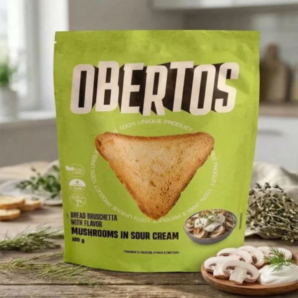 Obertos Crutoane cu gust ciuperci in smantana 100 g - image 2