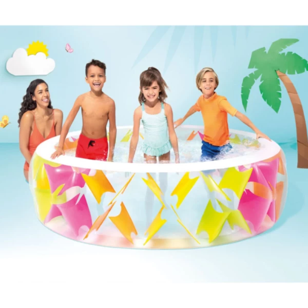 Piscină gonflabilă pentru copii cu inserții colorate, 229×56 cm, 840 L, 6+ ani, Intex (56494) - image 3