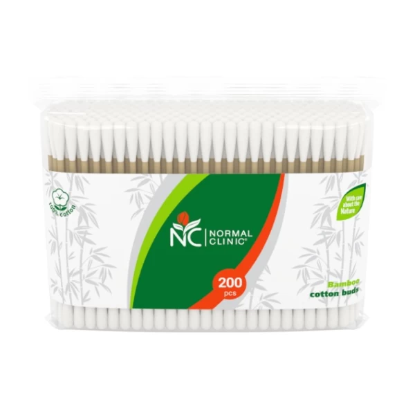 Normal Clinic Betisoare de vata din lemn zip-pachet 200buc - image 1