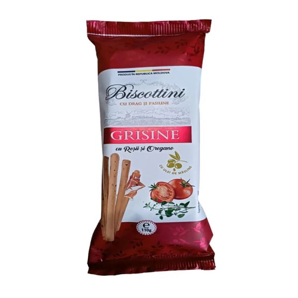 Biscottini Гришине с томатами и орегано 110 г - image 1