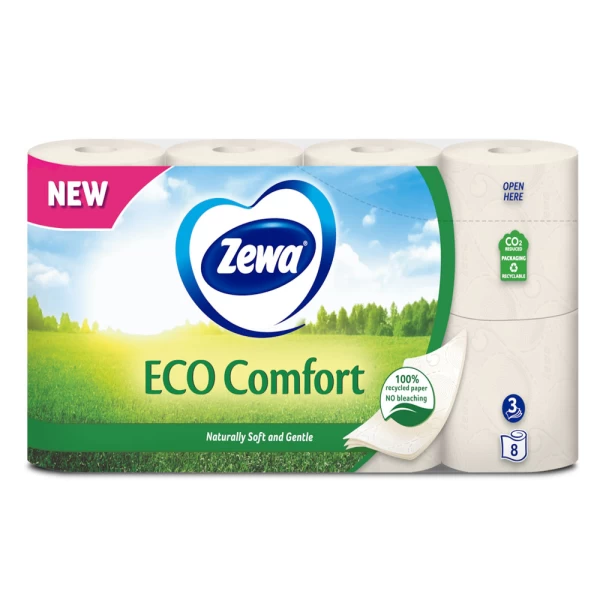 Zewa Hartie igienica Eco Comfort 8 role 3 straturi - image 1