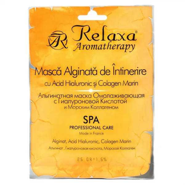 Relaxa Мasca Alginata Peel off de Intinerire cu Acid Hialuronic si Сolagen Marin, 25 g - image 1