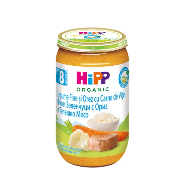 HiPP Piure de vitel cu legume si orez (8+ luni), 220 g - image 1