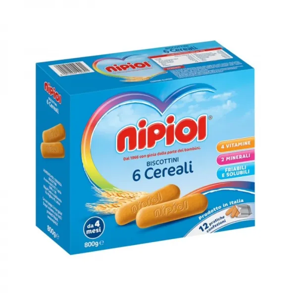 Nipiol Biscuiti 800g 6 Cereale (6 luni) - image 1