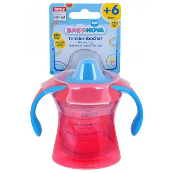 Baby Nova Cană de băut, rezistentă la scurgeri, 220 ml., 6 luni+, fără BPA, 1 buc. - image 3