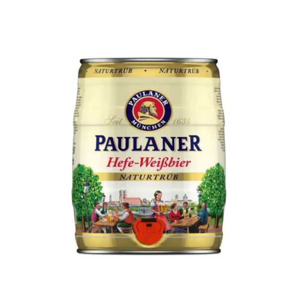 Paulaner Пиво Hefe-Weissbier светлое нефильтрованное 5.5% 5 л - image 1