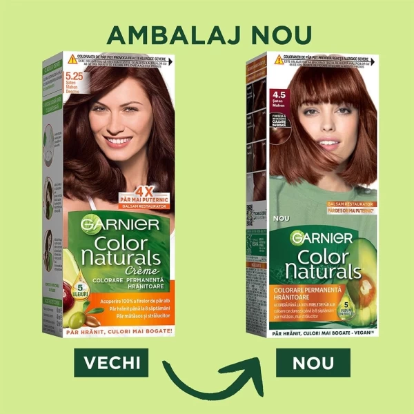 Garnier Color Naturals Vopsea de par 4.5 Saten Mahon - image 2