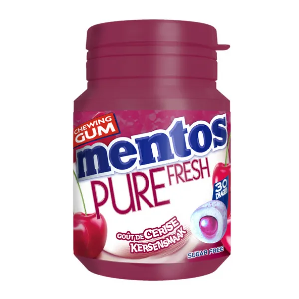 Mentos Pure Frash Guma de mestecat 60g cu gust de visina - image 1
