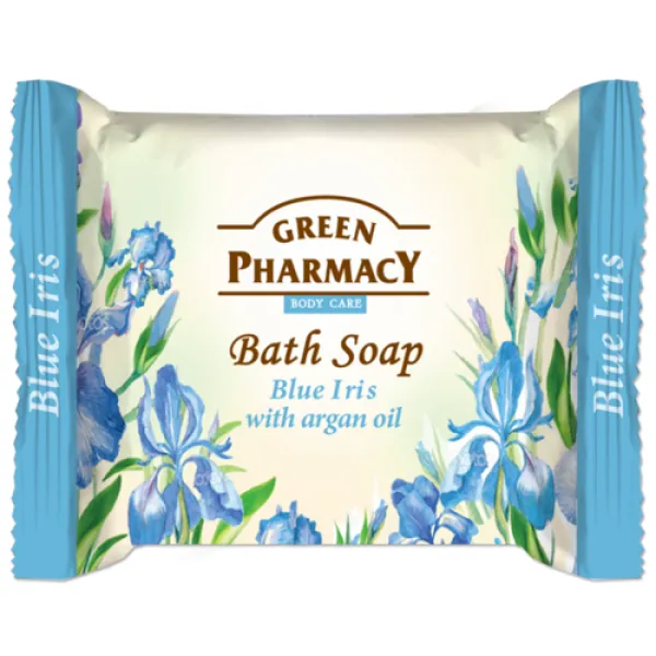 Green Pharmacy Туалетное мыло Голубой ирис с маслом арганы 100 г - image 1