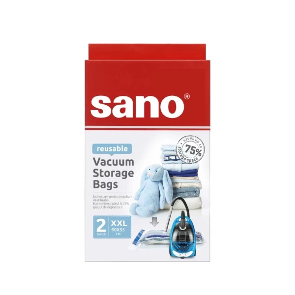 Saci vacuum pentru depozitare, XXL, 90x55 cm, 2 buc - image 1