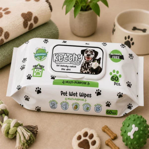 Ketchy servetele umede pentru animale 60 buc - image 2