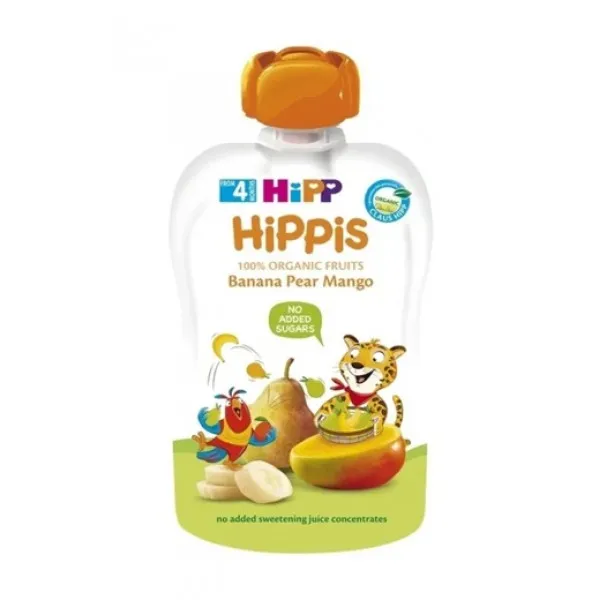 HiPP Фруктовое пюре Банан-Груша-Манго с 4 месяцев 100 г - image 1