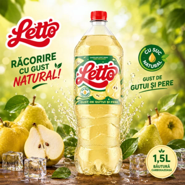 Letto Bautura Carbogazoasa 1,5 Quince & Pear - image 2