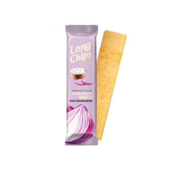 Картофельные чипсы Long Chips со сметаной и луком 75гр - image 2