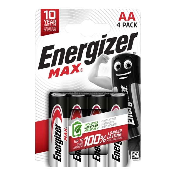 Щелочная батарейка Energizer Max AA 1.5В 4 шт - image 1