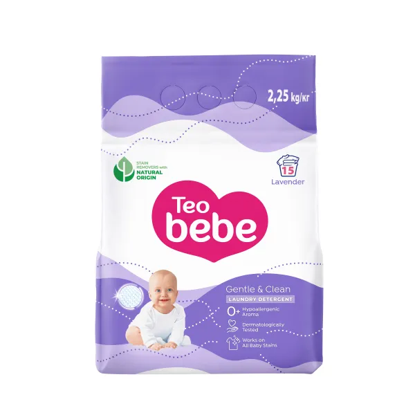 Teo Bebe Стиральный порошок автомат 2.25 кг Gentle & Clean Lavender - image 1