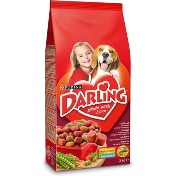 Purina Darling Hrana uscata pentru caini cu carne si legume 3kg - image 1