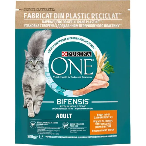 Purina One Hrana uscata pentru pisici adulte Adult cu pui, 800 g - image 1