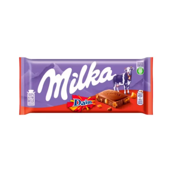 Milka Ciocolata cu bucati de caramela si migdale 90 gr - image 2
